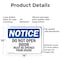 Signmission Do Not Open Door Must Be Opened From The Inside, 14 in W x Rectangle, Aluminum OS-2PACK-NS-A-1014-L-11315 - alternate 6